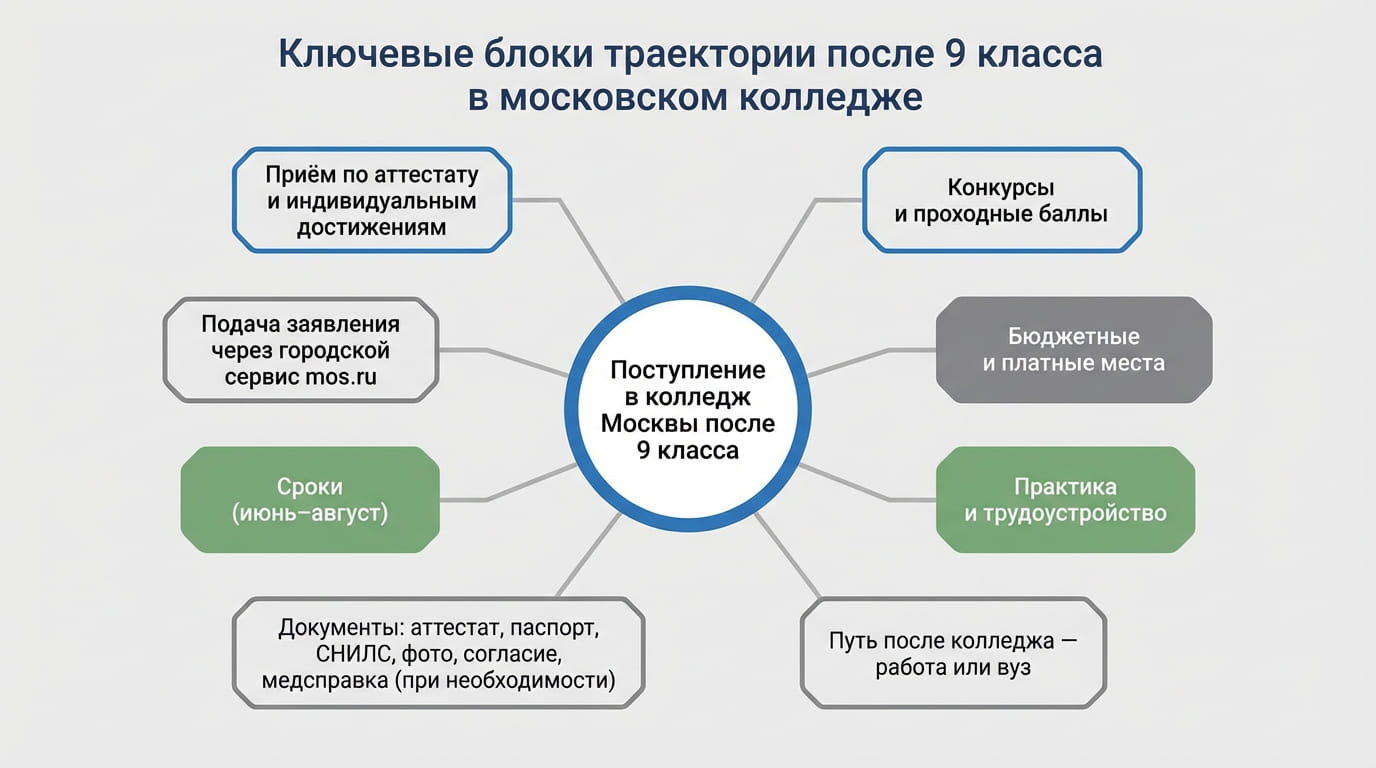 Ключевые блоки траектории после 9 класса